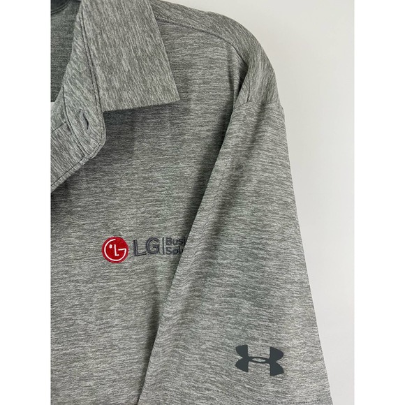 Under Armour LG Business Solutions Work Uniform Mens Polo Shirt L Heat Gear - Picture 5 of 7